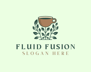 Coffee Cup Plant logo design