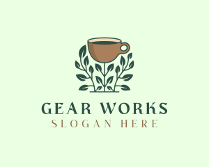 Coffee Cup Plant logo design