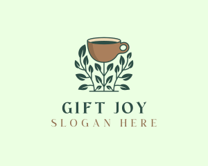 Coffee Cup Plant logo design