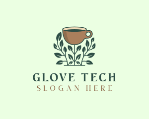 Coffee Cup Plant logo design