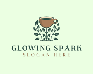 Coffee Cup Plant logo design