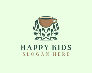 Coffee Cup Plant logo design