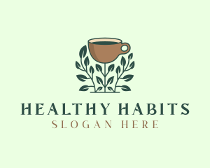 Coffee Cup Plant logo design