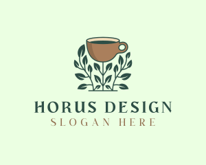 Coffee Cup Plant logo design