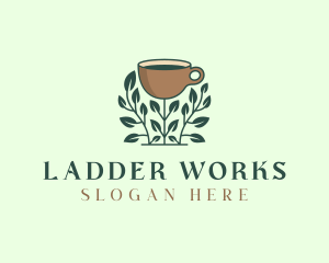 Coffee Cup Plant logo design