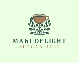 Coffee Cup Plant logo design