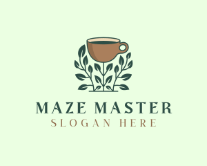 Coffee Cup Plant logo design