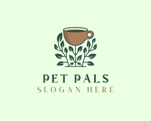 Coffee Cup Plant logo design