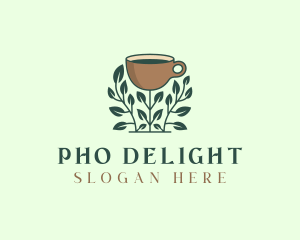 Coffee Cup Plant logo design