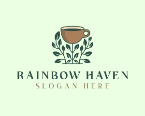 Coffee Cup Plant logo design