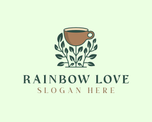 Coffee Cup Plant logo design