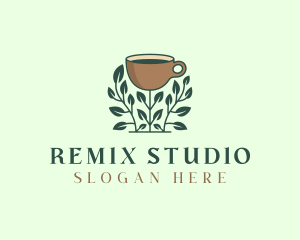 Coffee Cup Plant logo design