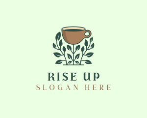 Coffee Cup Plant logo design