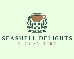 Coffee Cup Plant logo design