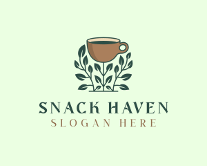 Coffee Cup Plant logo design