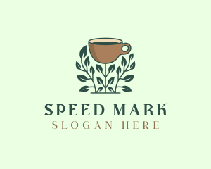 Coffee Cup Plant logo design