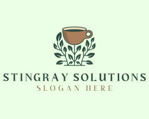 Coffee Cup Plant logo design