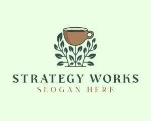 Coffee Cup Plant logo design