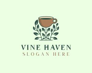 Coffee Cup Plant logo design