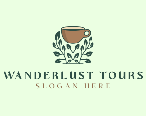 Coffee Cup Plant logo design