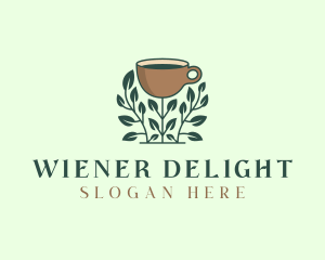 Coffee Cup Plant logo design