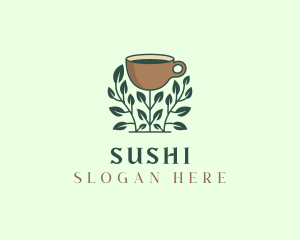 Coffee Cup Plant logo design