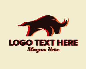 Zoo - Charging Bull Restaurant logo design