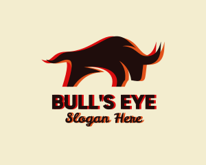 Bull - Charging Bull Restaurant logo design