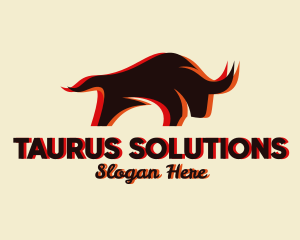Taurus - Charging Bull Restaurant logo design
