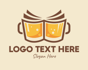 Draft Beer - Beer Mug Book logo design