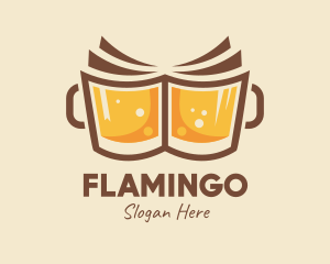 Alcoholic - Beer Mug Book logo design