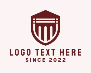 Security - Architecture Column Shield logo design