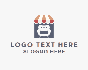 House - Chair Couch Furniture logo design