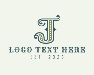 Typography - Circus Western Rodeo Dots logo design