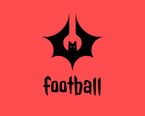 Flying Spooky Bat  Logo