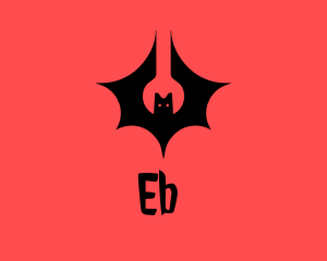 Creature - Flying Spooky Bat logo design