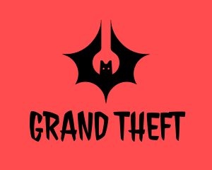 Villain - Flying Spooky Bat logo design