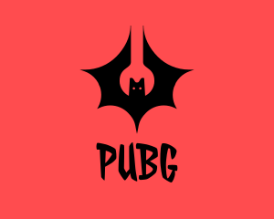 Night - Flying Spooky Bat logo design