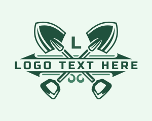 Agriculture - Landscaping Shovel Tool logo design