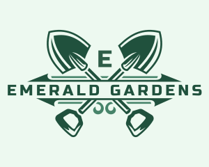 Landscaping Shovel Tool logo design