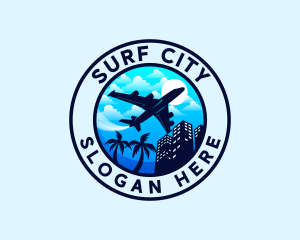 Airplane City Travel logo design