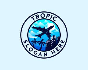 Airplane City Travel logo design