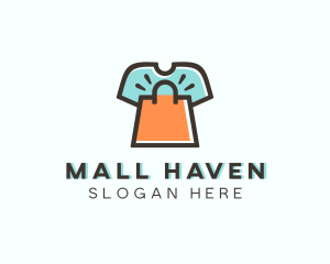 T-shirt Shopping Bag Ecommerce logo design