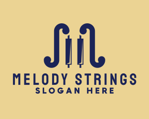 Violin - Violin Piano Keys logo design