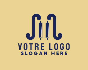 Violin Piano Keys logo design