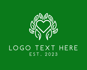 Valentine - Herb Heart Nature logo design