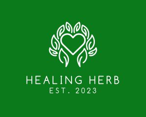 Herb Heart Nature logo design