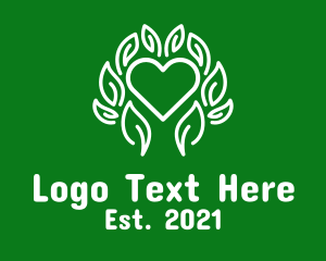 Herb - White Herb Heart logo design