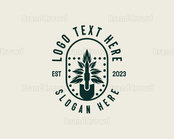 Leaf Gardening Shovel Logo