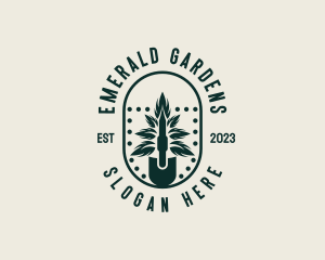 Leaf Gardening Shovel logo design